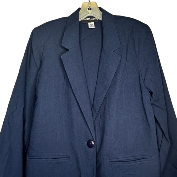 Vintage Sag‎ Harbor Petite Navy Blazer - Picture 2 of 6